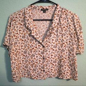Button up crop top